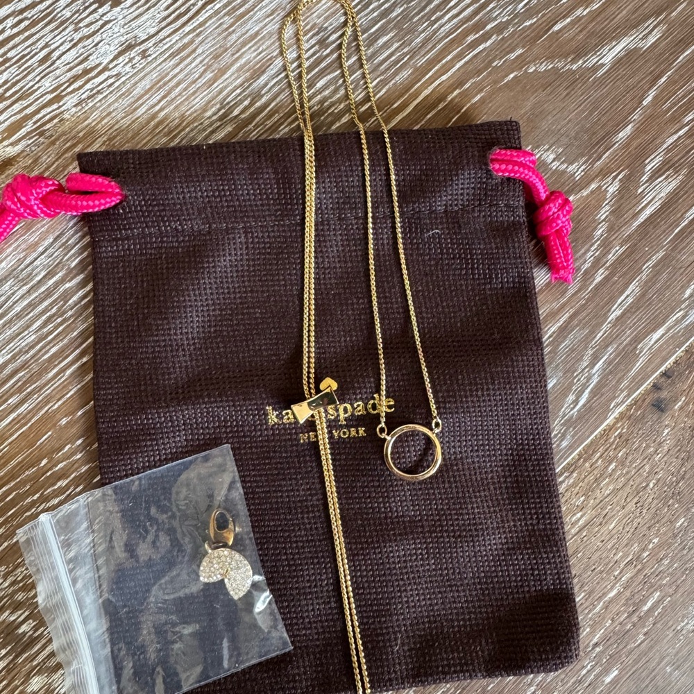 Kate Spade Adjustable Gold Necklace with Pendant